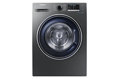 Samsung - Lavadora de acero inoxidable ww80j5555fx/EC autoportante de carga frontal 8 kg 1400 rpm - A + + + - Gris