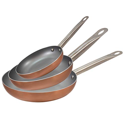 San Ignacio Optimum Plus Set 3 Sartenes, Aluminio Prensado, Aptas para Inducción, 18, 22, 26 cm