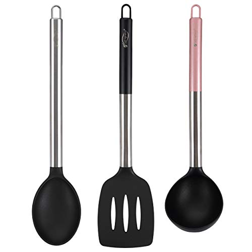 San Ignacio Q2821 Set de Utensilios de Cocina Nylon, Negro