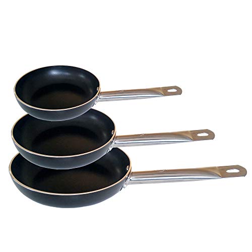 San Ignacio Q2993 Set 3pcs sartenes aluminio prensado inducción profesional chef