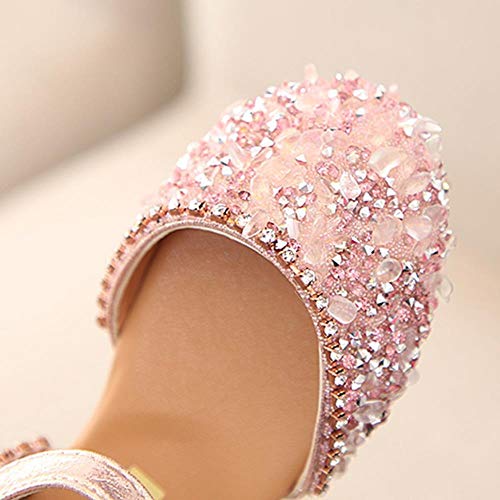 Sandalias para niñas verano niños niñas niños niñas bebé niña lazo L sandalias de princesa zapatos de boda #TX4, negro, 11