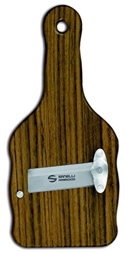 Sanelli Ambrogio 1730.000 - Laminador Cortador de trufas de Madera de ovangkol, con Hoja Lisa, Madera, marrón, 23 x 9 x 2,5 cm