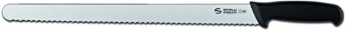 Sanelli Ambrogio - Cuchillo Panera, apto para cortar el pan, mango de polipropileno negro