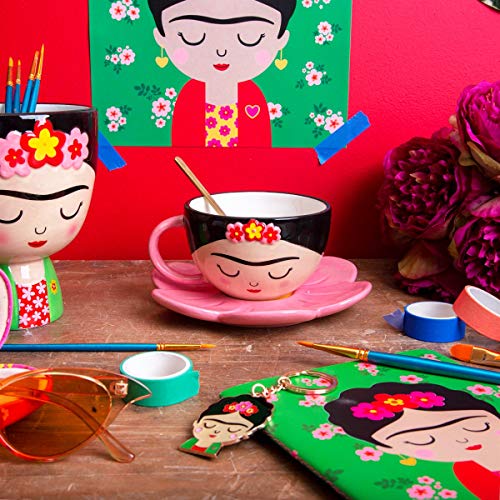 Sass & Belle XDC315 Taza con Plato Frida, Cerámica