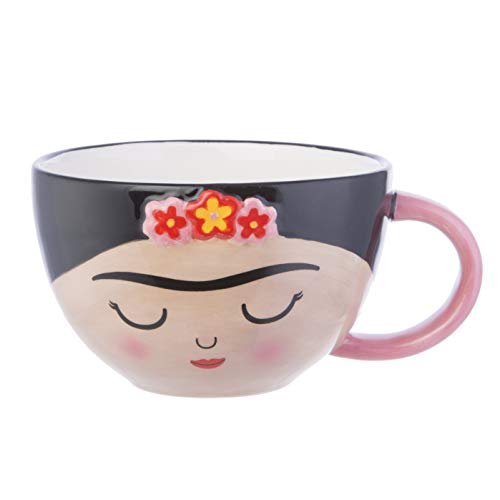 Sass & Belle XDC315 Taza con Plato Frida, Cerámica