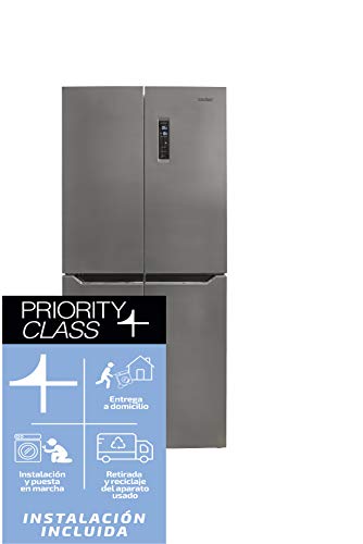Sauber - Frigorífico Americano side by side combi SAC180 Tecnología NOFROST - Eficiencia energética: A+ - Acero inoxidable