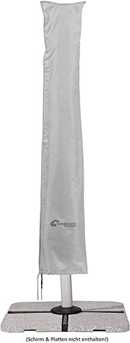 Schneider 81340 - Funda protectora para parasoles con soporte lateral, gris plateado, hasta 400 cm Ø y 300x300 cm