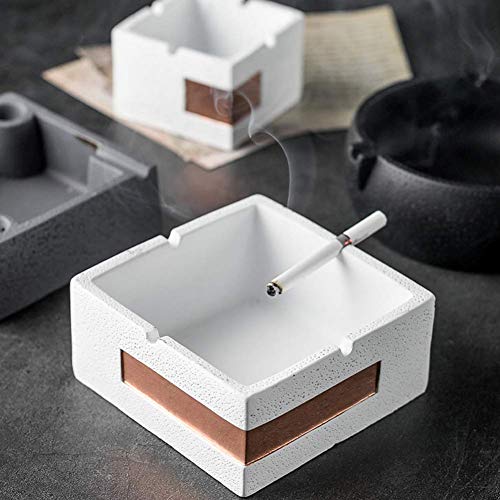 SCJ Cenicero de cerámica para Uso en Interiores o Exteriores, cenicero para ers, Bandeja de Escritorio, Gris, Tipo 1