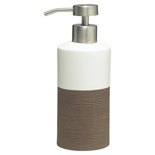 Sealskin Dispensador de Jabón Doppio, 6.7 x 8.5 x 18 cm, Porcelana, Marrón