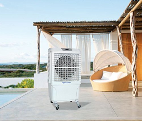 SEASON Climatizador nebulizador Ventilador SVE-8P evaporativo Gran caudal 8.000 m3/h 60 litros 3 velocidades terraza Bar jardín