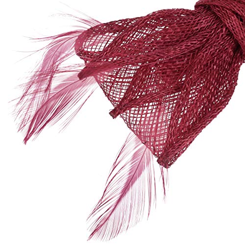 Seeberger Pinza de Pelo con Plumas Alicia Accesorio Cabeza (Talla única - Rojo)