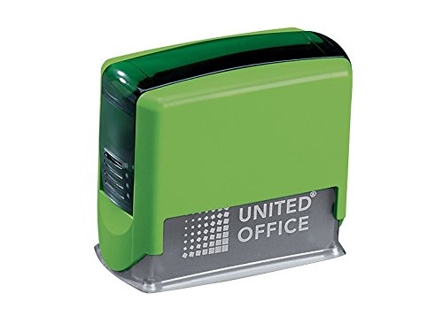 SELLO DE AUTOCOMPOSICION VERDE, TINTA NEGRA TAMPON IMPRENTILLA OFICINA SELLAR CONFIGURABLE ALEMAN