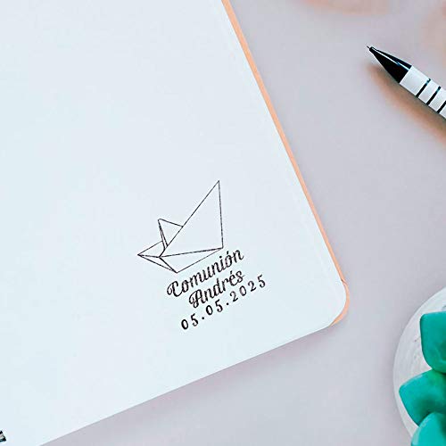 Sello de Comunión Personalizado | Barquito Papel