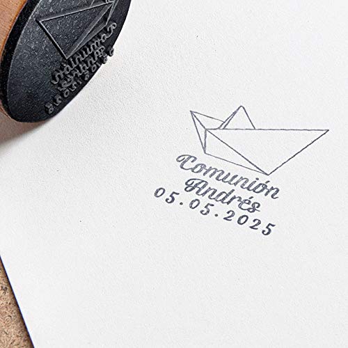 Sello de Comunión Personalizado | Barquito Papel