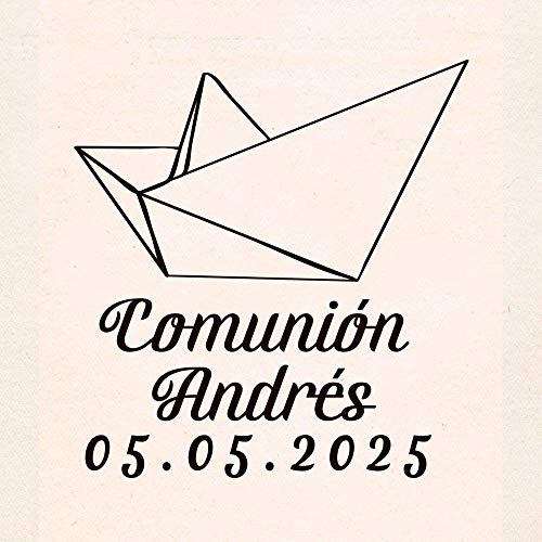 Sello de Comunión Personalizado | Barquito Papel