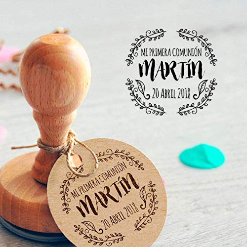 Sello de Comunión Personalizado | Hojas