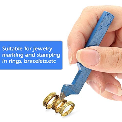 Sello de metal, herramienta de estampación de acero, diseño curvado, herramienta de marcado para joyas, anillo, pulsera