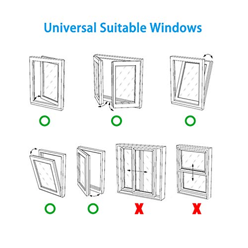 Sello de ventana para Aire Acondicionado Portátiles y Secadoras, Homegoo Airlock para Ventana Universal con Longitud Máxima de 400CM