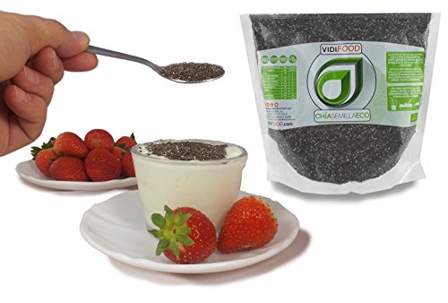 Semillas de Chía ECO Naturales - 1 kg - Certificado Ecológico - Alta Calidad - Fuente Rica de Omega-3, Fibra y Proteínas - Completamente Natural, Sin Toxinas - Adecuado para Veganos.