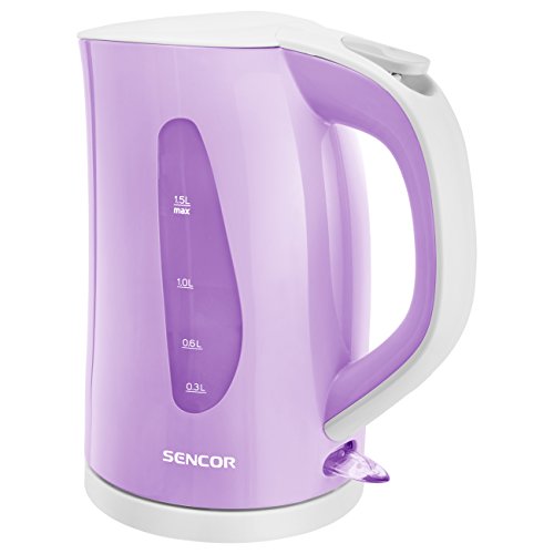 Sencor SWK 35VT-Hervidor (Volumen 1,5 l, Marca de Agua, Pico antigoteo), 2400 W, 1.5 litros, Morado