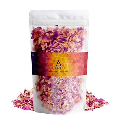 SENES - Pétalos de rosa de Damasco, 2 paquetes de 25 g (50 g)