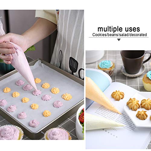 SenPuSi 100pcs Bolsas de Pastelería Mangas, Mangas Pasteleras Desechables DIY Decoración de Pasteles Herramientas para Hornear Bizcocho, Galleta, Cupcake y Hojaldre