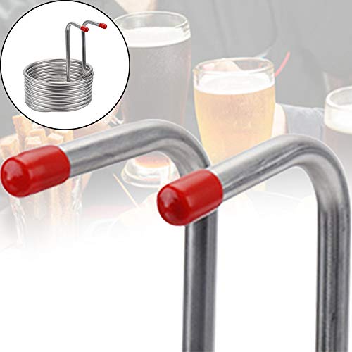 Serpentín enfriamiento cerveza Bar Suministros cocina Herramienta restaurante en espiral Máquina para hacer vino Hotel inmersión Fácil limpieza o enfriador mosto acero inoxidable Elaboración casera