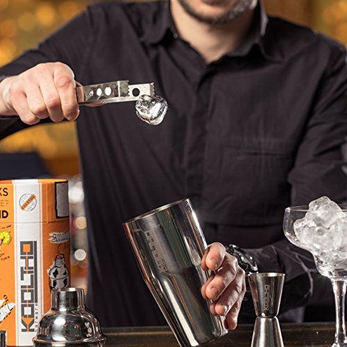 Set Coctelera Profesional con Accesorios Cócteles, Vaso Medidor de Cóctel y Pinza de Hielo de Acero Inoxidable. Un Kit Coctelería Diseñado para al Barman que Hay en Ti. Regalos Originales