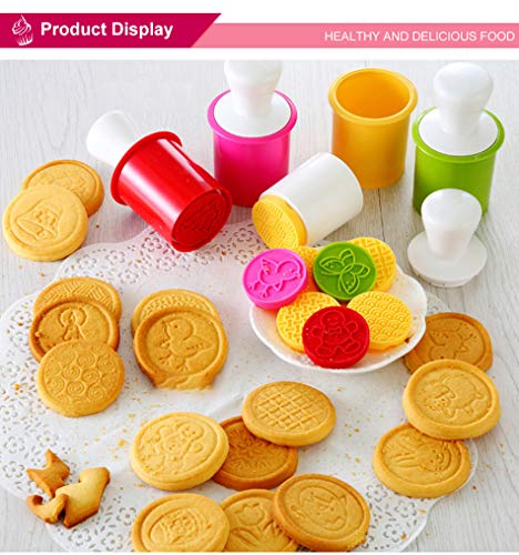 Set de 6 sellos de Navidad para galletas de grado FDA, para nieve, mariposas, manualidades, moldes de sello, moldes de decoración para hornear Christmas Theme