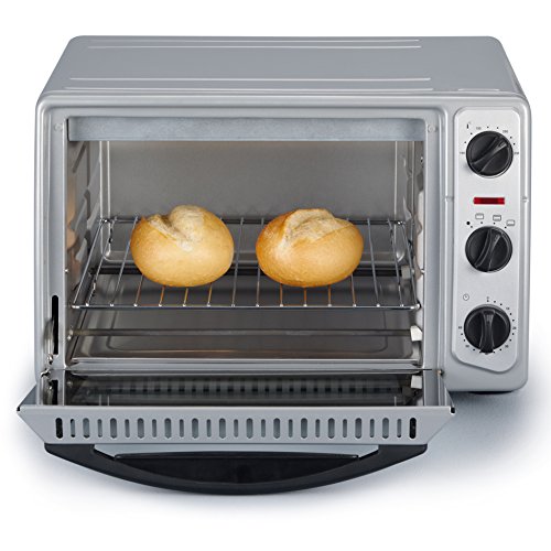 Severin TO 2045 Horno para pizza, 1500 W, 20 litros, Metal, Gris