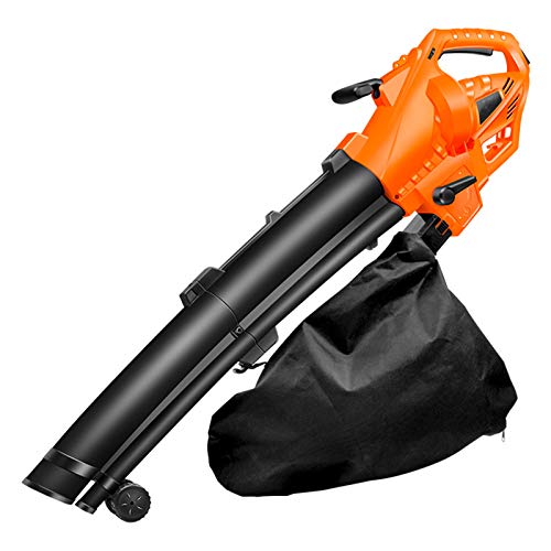 SFGSA - Aspiradora eléctrica para jardín (3000 W, 8000 y 15000 tr/min 270 km/h, con bolsa de colección grande de 35 L, cable de 20 m)