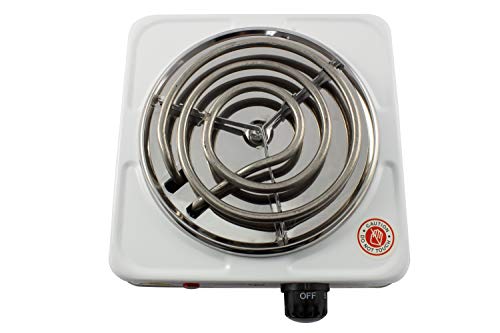 SFY Cocina eléctrica para Shisha cachimba - Hornillo para encender carbón - Placa de Fuego para cocinar - 1000W (Blanco)
