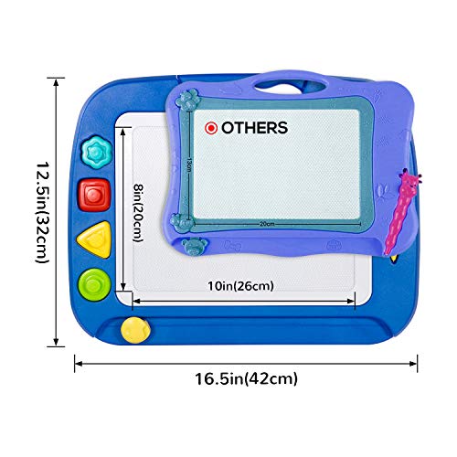 SGILE Pizarra Magnética Infantil, 42x32cm Grande Magnético Pintura de la Escritura Doodle Sketch Pad, Juguetes para Niños Infantiles