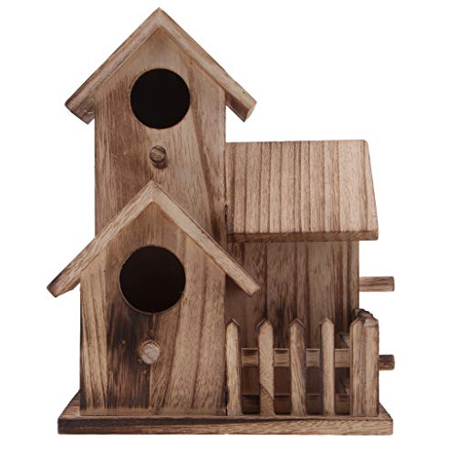 Sharplace Miniatura de Casa de Pájaros Nido de Madera Herramientas de Jardinería Decoración Hogar - 2