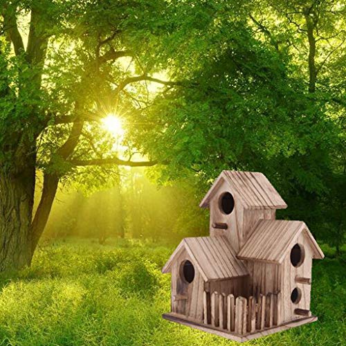 Sharplace Miniatura de Casa de Pájaros Nido de Madera Herramientas de Jardinería Decoración Hogar - 2