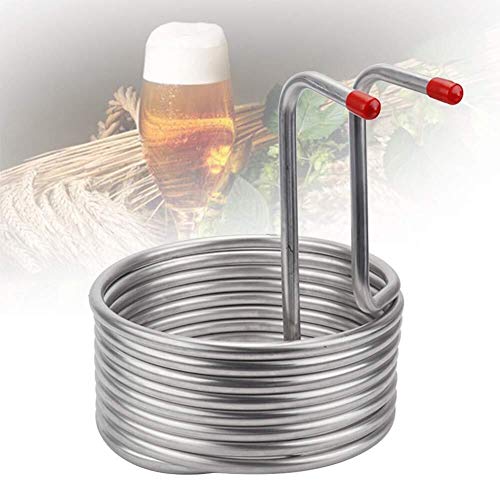 SHENMU 8,5 m de Acero Inoxidable Wort Chiller, elaboración del Vino Acero de la máquina Brewing Easy Clean Inoxidable Cerveza Serpentín de refrigeración for el hogar