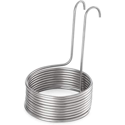 SHENMU Refrigerador de inmersión Espiral de la categoría alimenticia del Acero Inoxidable de la Cerveza de refrigeración de la Bobina 10 Loops 25 cm
