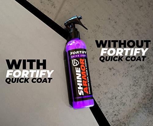 SHINE ARMOR Fortify Quick Coat - Revestimiento de cerámica - Pulverizador de cera para coche, lavado y cera sin agua, capa superior hidrofóbica y sellador de pintura de polímero