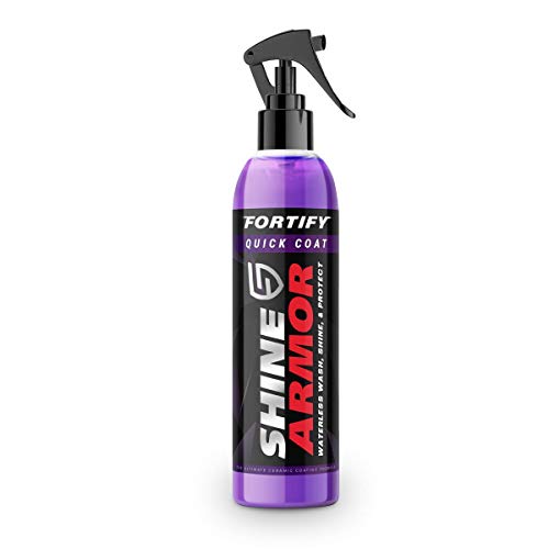 SHINE ARMOR Fortify Quick Coat - Revestimiento de cerámica - Pulverizador de cera para coche, lavado y cera sin agua, capa superior hidrofóbica y sellador de pintura de polímero