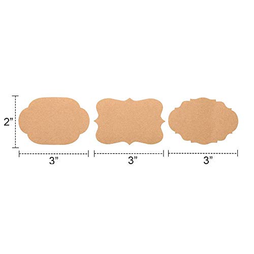 Shuny 1 Rollo Etiquetas de Regalo, Etiquetas de Botella de Vidrio, Etiquetas de Papel Kraft Natural, Frascos de Masón, Contenedores de Velas, 2x3 Pulgadas, 150 Hojas Etiquetas