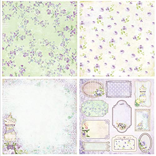 Shuny 72 PCS Papel Decorativo,Papel de Papel de Carta Decorativo Papel Estampado para DIY Paper Decorativa Manualidades(15.2x15.2cm)
