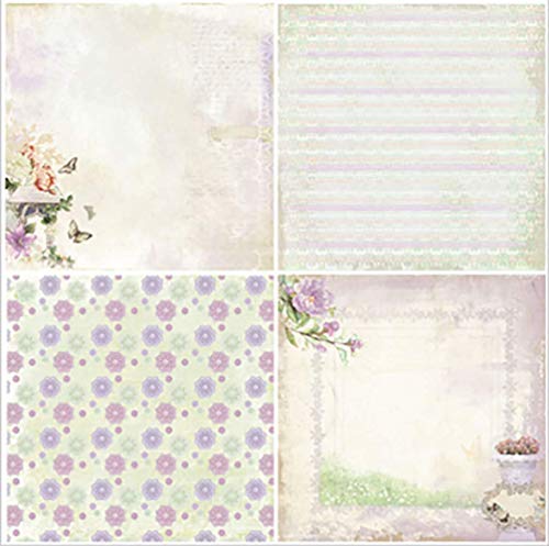 Shuny 72 PCS Papel Decorativo,Papel de Papel de Carta Decorativo Papel Estampado para DIY Paper Decorativa Manualidades(15.2x15.2cm)