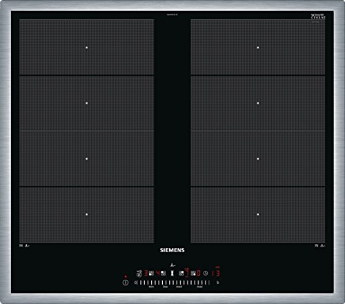 Siemens ex645fxc1e iQ700 hobs eléctrico/vitrocerámica/vidrio y cerámica/58,3 cm/Flexible de zonas – 2 zonas de cocción de inducción/Negro.