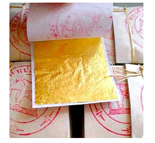 Sim Gold Leaf Hoja, Oro, 94mm x 94mm, 20