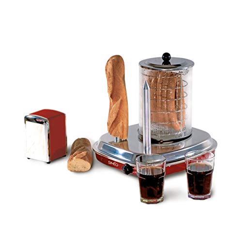Simeo FC 465 - Maquina de perritos calientes, 450 W, color rojo