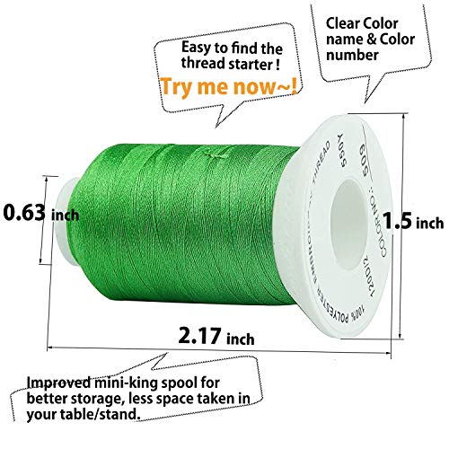 simthread 63 Brother colores poliéster 120d/2 40 peso máquina de bordado thread for Brother máquina