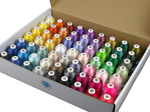 simthread 63 Brother colores poliéster 120d/2 40 peso máquina de bordado thread for Brother máquina