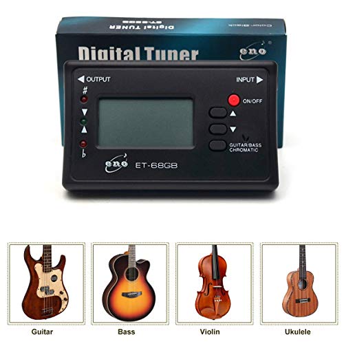 Sintonizador cromático para Guitarra Bajo Eléctrico Mandolina Ukulele Violín Banjo Violonchelo
