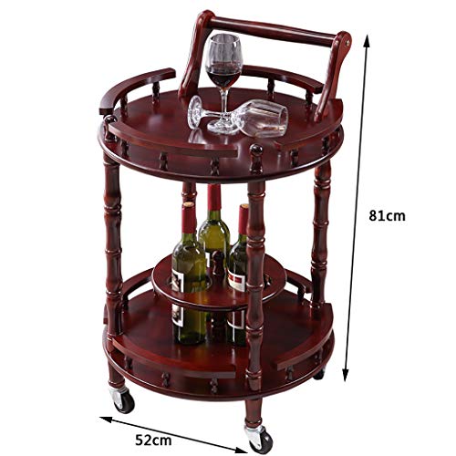 Sirviendo Carros Carrito De Té Carro De Madera De Comedor De Madera Bandeja Carro para Herramientas De Almacenamiento MóVil Cesta De La HosteleríA Vino Restaurante Carro