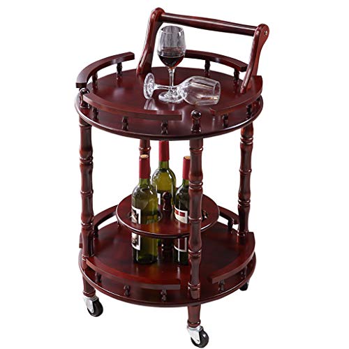 Sirviendo Carros Carrito De Té Carro De Madera De Comedor De Madera Bandeja Carro para Herramientas De Almacenamiento MóVil Cesta De La HosteleríA Vino Restaurante Carro